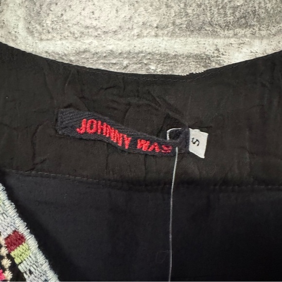 NWT Johnny Was LISA BABYDOLL DRESS black embroidered midi - Picture 8 of 16